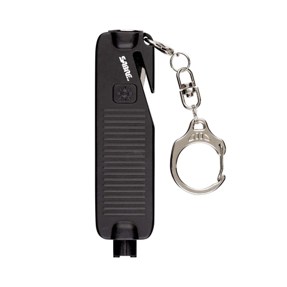 SABRE Safe Escape™ 3-in-1 Car Escape Tool, Spring-Loaded Window Breaker, Seat Belt Cutter, LED Flashlight, Compact Auto Safety Tool for Emergencies, Black