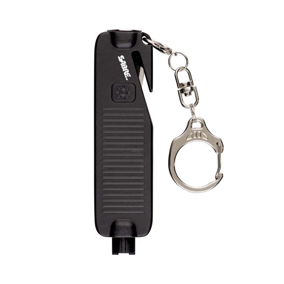 SABRE Safe Escape™ 3-in-1 Car Escape Tool, Spring-Loaded Window Breaker, Seat Belt Cutter, LED Flashlight, Compact Auto Safety Tool for Emergencies, Black