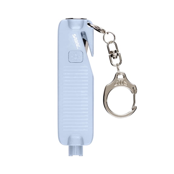 SABRE Safe Escape™ 3-in-1 Car Escape Tool, Spring-Loaded Window Breaker, Seat Belt Cutter, LED Flashlight, Compact Auto Safety Tool for Emergencies, Chambray Blue