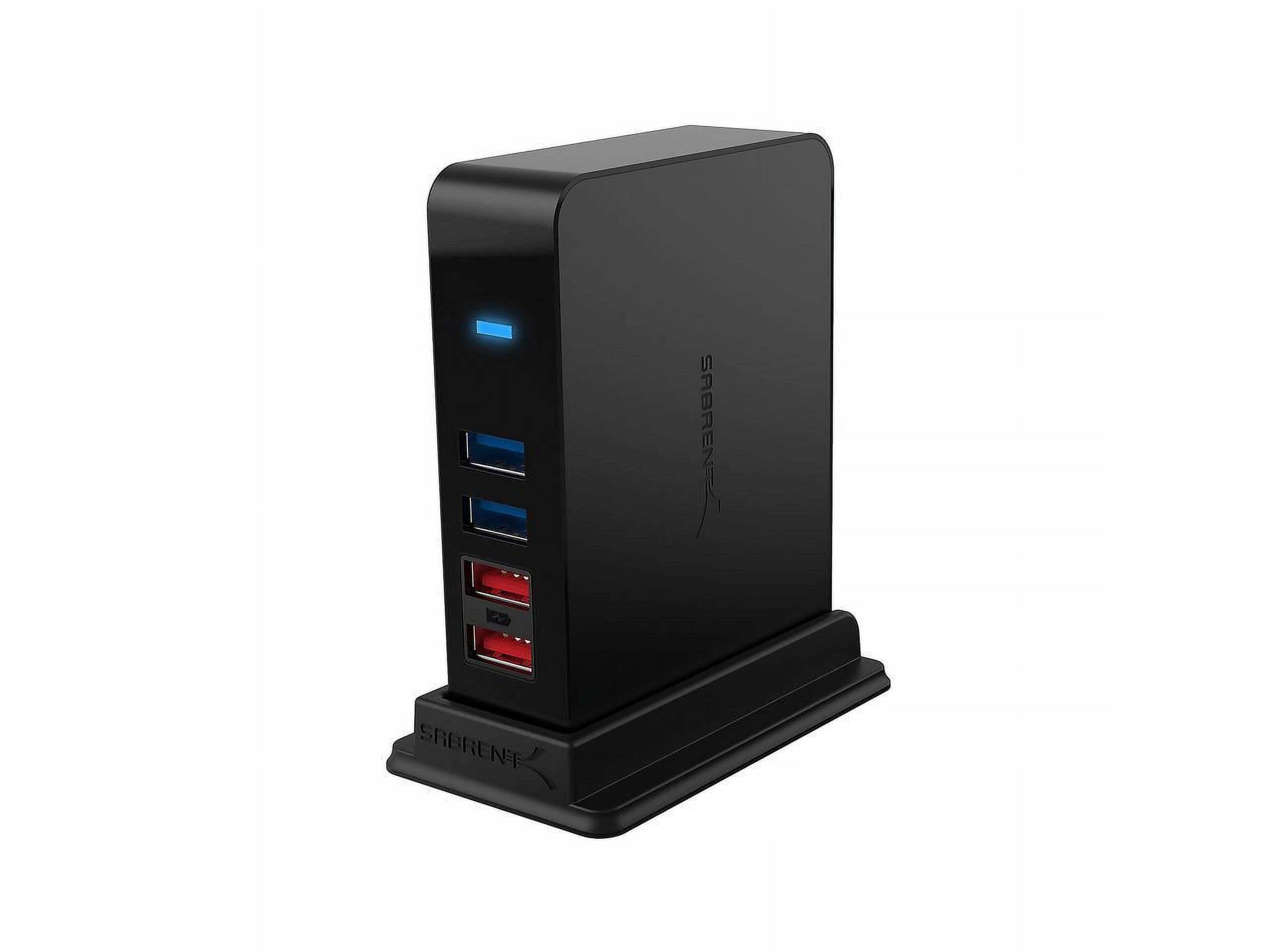 SABRENT 7 Port USB 3.0 HUB + 2 Charging Ports with 12V/4A Power Adapter [Black] (HB-U930) - image 1 of 9