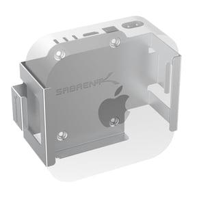 SABRENT Desk/Wall Flex-Mount for Mac Mini (2024+) Aluminum Scratch-Resistant Mount for Wall, Desk, or Surface Enhanced Cable Management & Airflow Mac Mini Mounting Accessory (BK-MAC2)