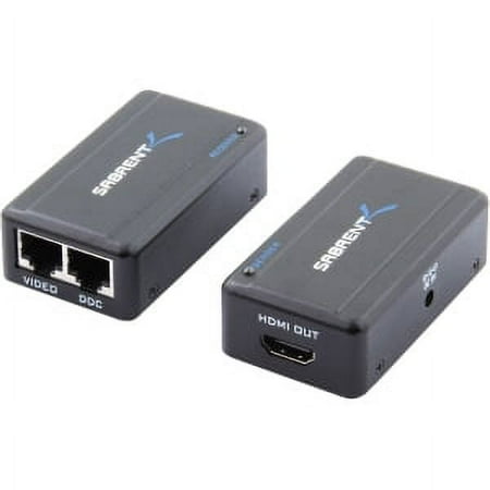Sabrent - HDMI and DVI over Cat-5e Extender Adapter - Black