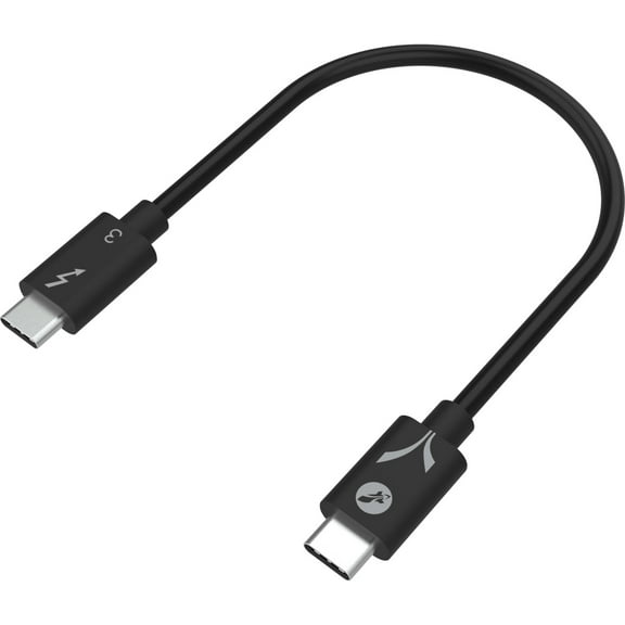 SABRENT Thunderbolt 3 (Certified) USB Type-C Cable | up to 40 Gbps | Supports 100W (5A, 20V) Charging | E-Mark Chip | (7.8"/ 20 cm) in Black (CB-T320)