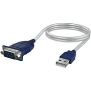 SABRENT USB 2.0 to Serial (9-Pin) DB-9 RS-232 Converter Cable, Prolific Chipset, - HEXNUTS - , [Windows 10/8.1/8/7/VISTA/XP, Mac OS X 10.6 and Above] 2.5 Feet (CB-DB9P)