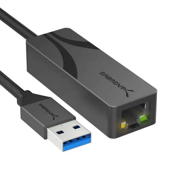 SABRENT USB 3.0 to 2.5 Gigabit Ethernet Adapter USB-A to 2.5GbE Network Adapter, Aluminum Housing, Plug-and-Play, Backward Compatible with 10/100/1000/2500 Mbps, Bus Powered (NT-UA25)