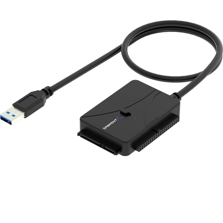 SABRENT Câble Adaptateur USB 3.2 vers SATA pour disque dur et SSD 2,5,  SSD/HDD Convertisseur, SATA I/II/III Hard Drive Adapter Supporte  UASP/Trim/Smart Compatible avec Windows, Mac OS (EC-SSHD) : :  Informatique