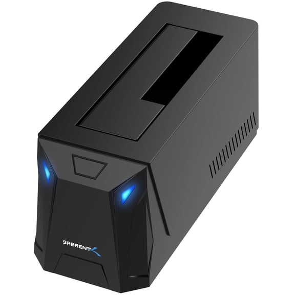 SABRENT USB-C Hard Drive Docking Station, 2.5"/3.5" Inch SATA SSD & HDD Tool Free 10Gbps Docking Station, Hot Swappable, Supports 20TB Drives, for Windows and Mac (DS-UC1B)