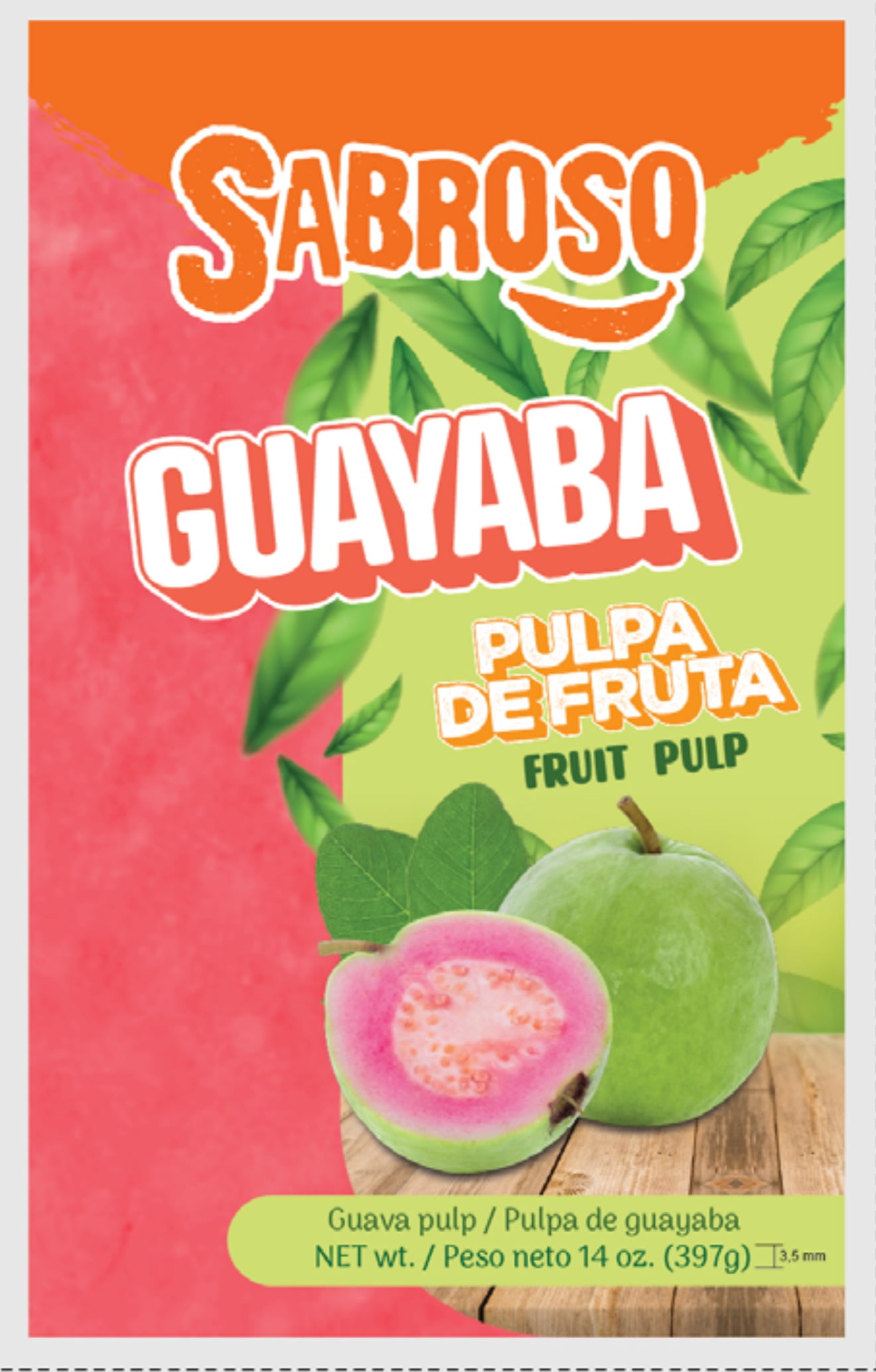 SABROSO Guayaba Fruit Pulp (12/14oz)