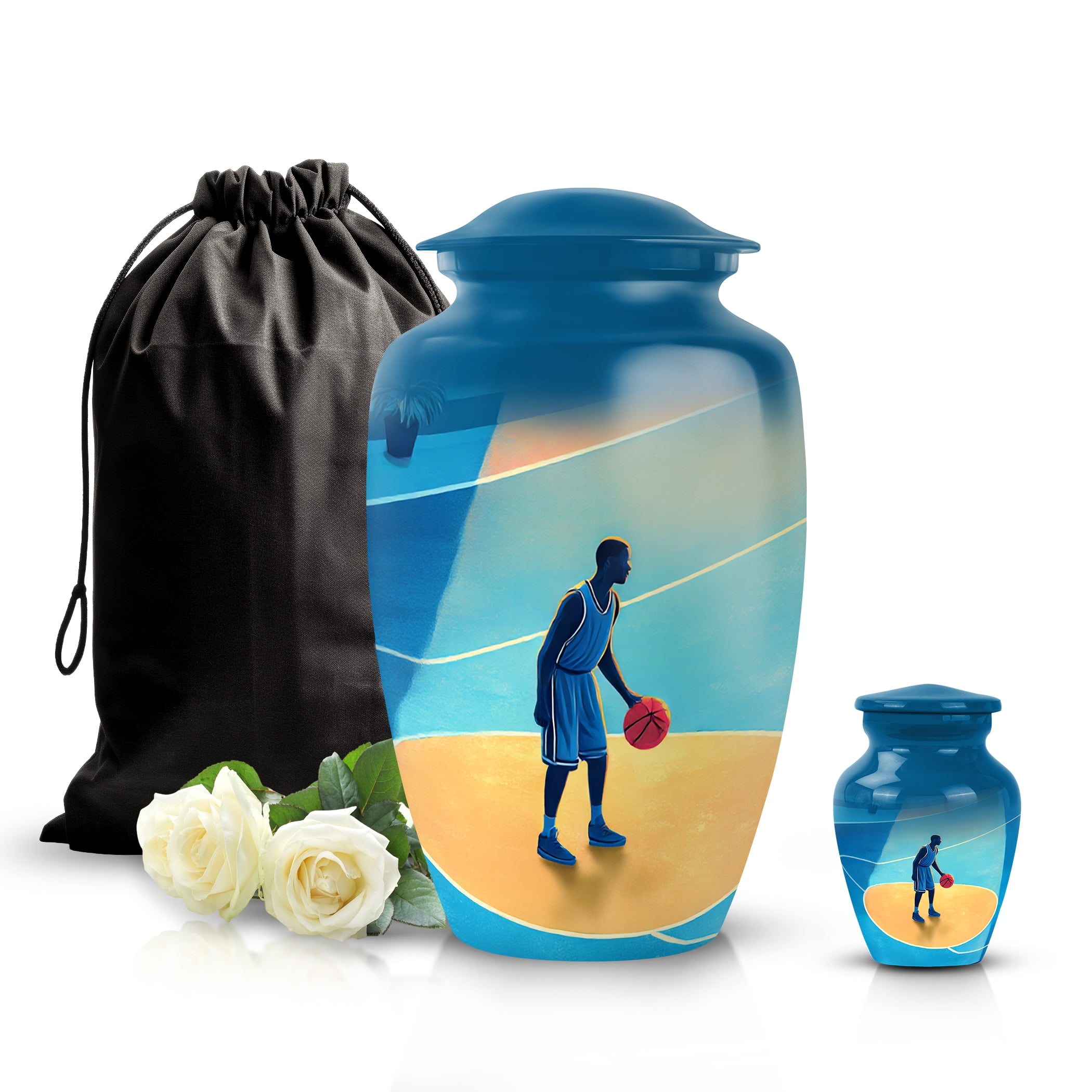 SABURIAL Basketball Urns for Adult Ashes - Large Burial Urn for Mom ...