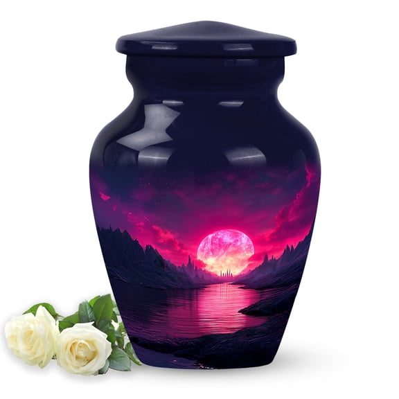 SABURIAL Beach Funeral Urn for Ashes - Cremation Urns for Mom & Dad - 3 Inch - Pack of 1 - Decorative Urns for Human Ash - Memorial Keepsakes for Human - Urn for Ashes for Men & Women