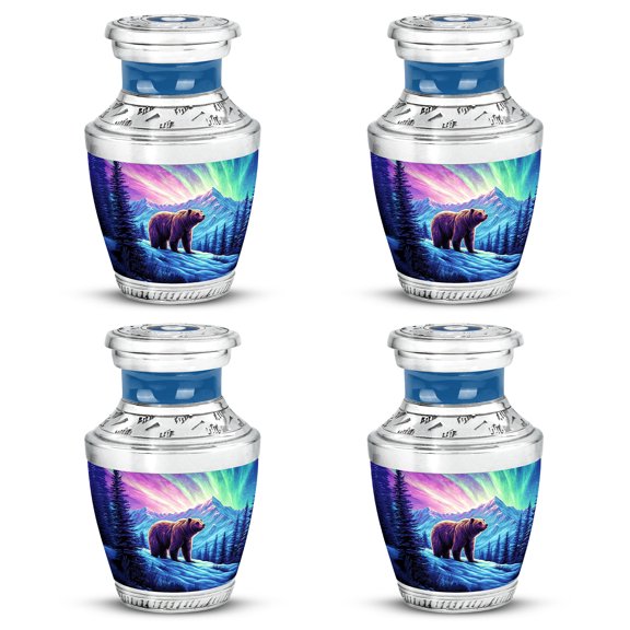SABURIAL Bear Urn - Funeral Urn For Ash - Decorative Urns For Male & Female Ashes - Memorial Urns For Mom Dad Ash - Mini Keepsake - 4