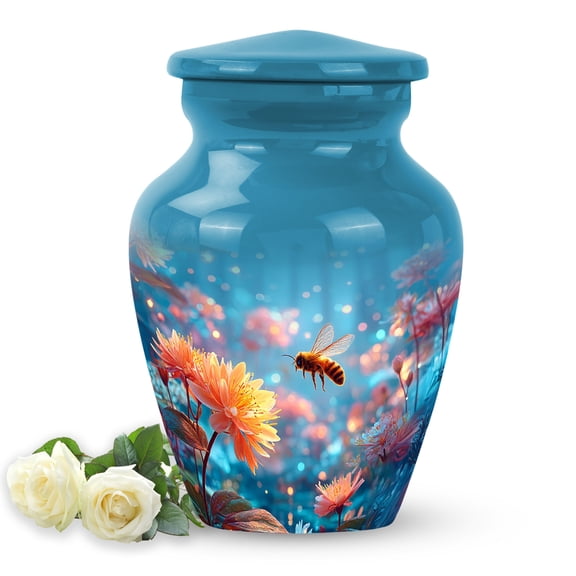 SABURIAL Bee Urn - Unique Tribute Funeral Urn For Adult Human Ashes - Beautiful Handmade Small Urns For Mom Ash - Burial Urns For Ash - 3 Inch - Pack Of 1