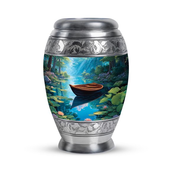 SABURIAL Boat Funeral Ash Urns Mini - Little Urns for Human Ashes - 3 Inch - Pack of 1 - Keep Sake for Ashes - Decorative Urn for Mom & Dad - Memorial Keepsakes Urn