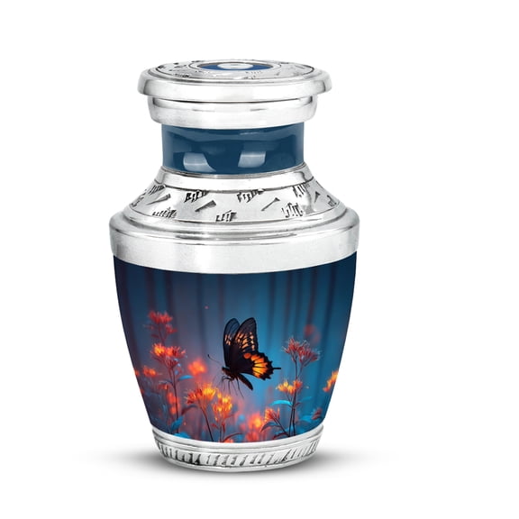 SABURIAL Butterfly Decorative Urn for Ashes for Women & Men - Small Funeral Urns - Little Burial Urns - Keepsake Cremation Urn for Ashes Adult Male & Female - 3 Inch