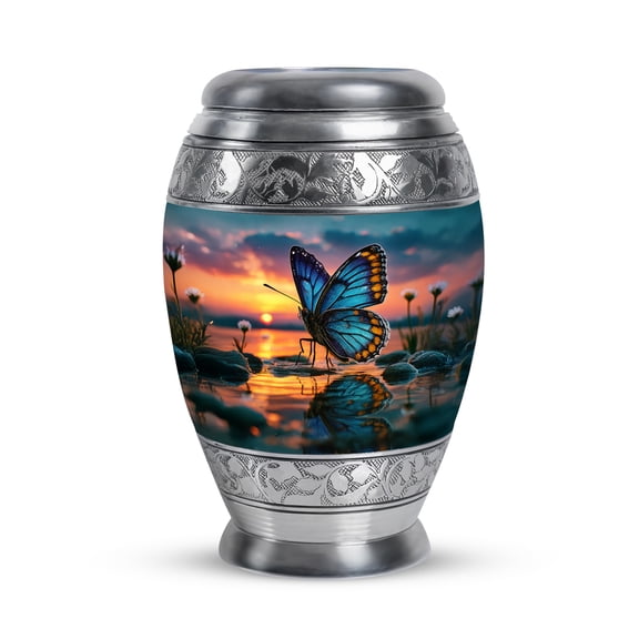 SABURIAL Butterfly Funeral Urns for Mom & Dad - Human Remain Urns - 3 Inch - Pack of 1 - Memorial Keepsakes for Ashes - Cremation Urn for Adults - Keepsakes Urn for Ashes