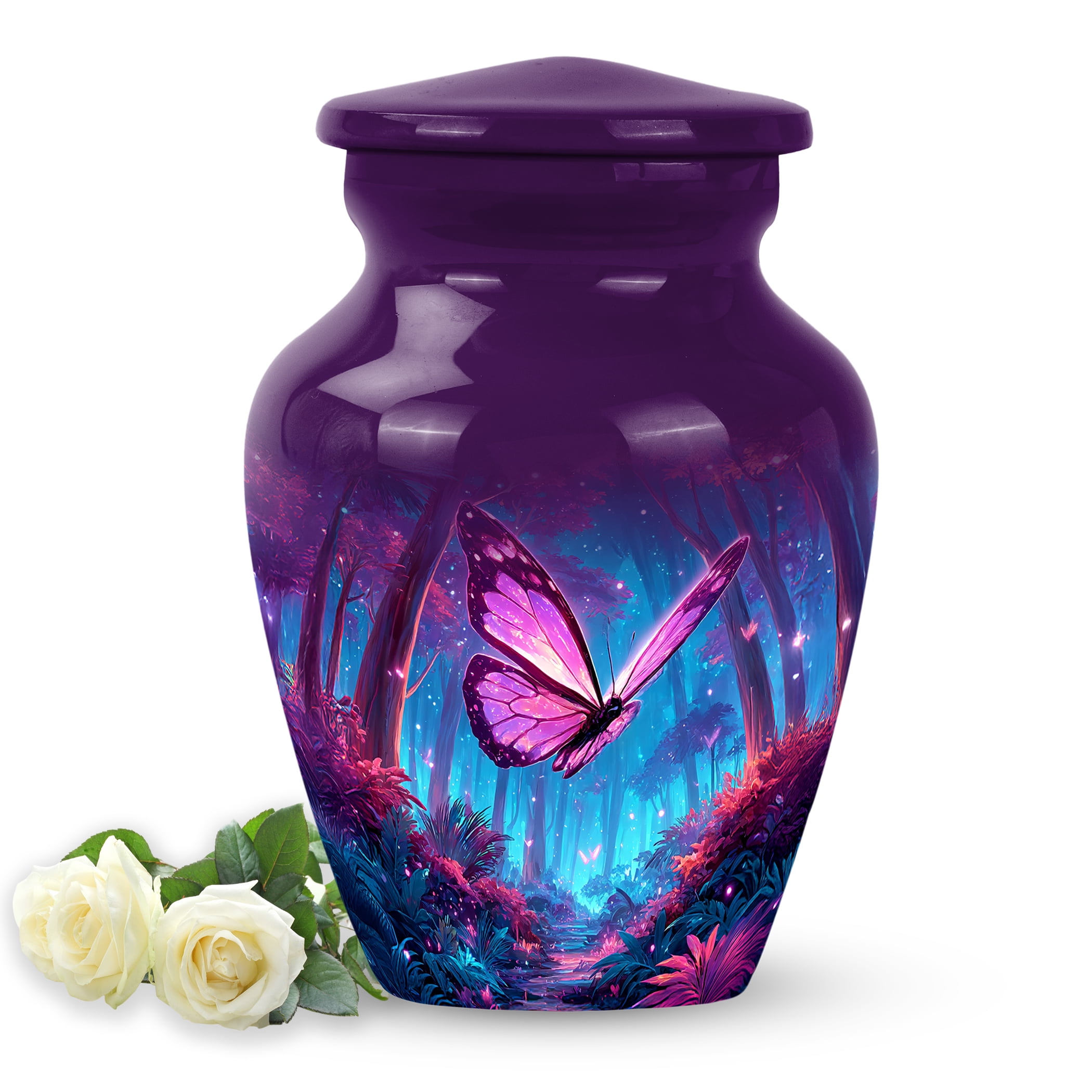 SABURIAL Butterfly Mini Urn for Dad Ashes - Beautiful Handcrafted Keepsake Urn for Male Adult - Perfect Tribute Urns for Honor Your Loved One - Urns for Human Ashes Adult Man - 3 Inch - Pack of 1