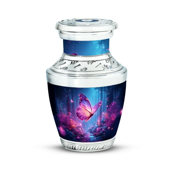 SABURIAL Butterfly Mini Urns for Ashes - Beautiful Handcrafted Keepsake Urn for Dad - Tribute Memorial Urns for Human Ashes - Decorative Funeral Urn for Adult Male & Female Ash - 3 Inch - Pack of 1