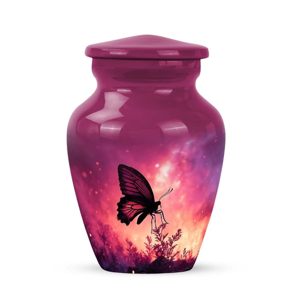 SABURIAL Butterfly Mini Urns for Human Ash - Decorative Urns for Ashes - 3 Inch - Pack of 1 - Small Urn for Adult - Keepsake Urn for Ashes - Human Remains for Mom & Dad