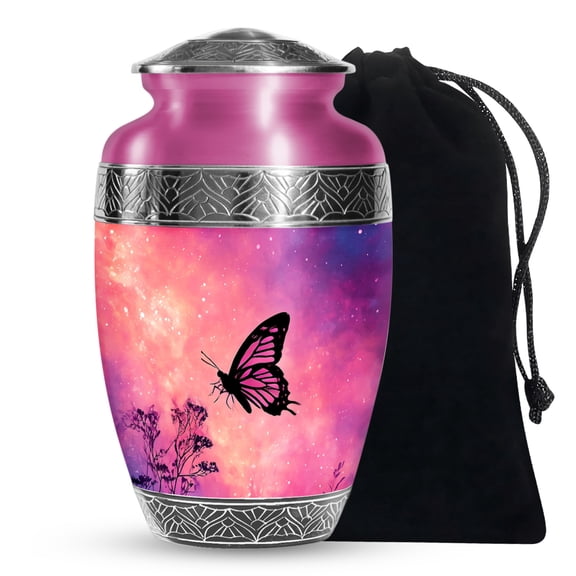SABURIAL Butterfly Urn - Decorative Cremation Urn For Adult Ashes Women - Memorial Urns For Mom & Dad - Decorative Burial Urns - 10 Inch