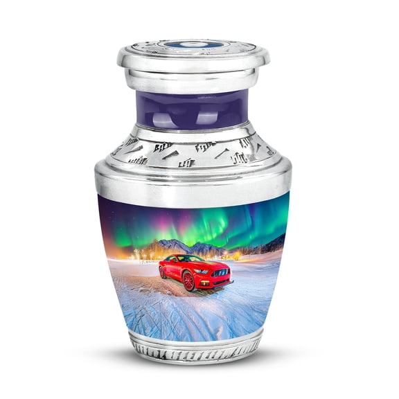 SABURIAL Car Memorial Urn for Ashes Male & Female - Memorial Urn for Adult Women - Mini Funeral Urns for Human Remains - Small Decorative Urns for Mom & Dad - Keepsake 3 Inch Pack 1