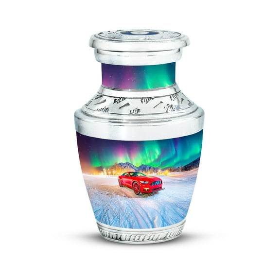 SABURIAL Car Memorial Urn for Ashes Male & Female - Memorial Urn for Adult Women - Mini Funeral Urns for Human Remains - Small Decorative Urns for Mom & Dad - Keepsake 3 Inch Pack 1