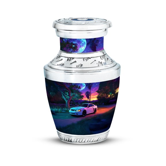 SABURIAL Car Urn - Memorial For Male & Female - 3 Inch - Pack Of 1 - Mini Decorative Urns - Miniture Urns For Adult Human - Human Remains Urn