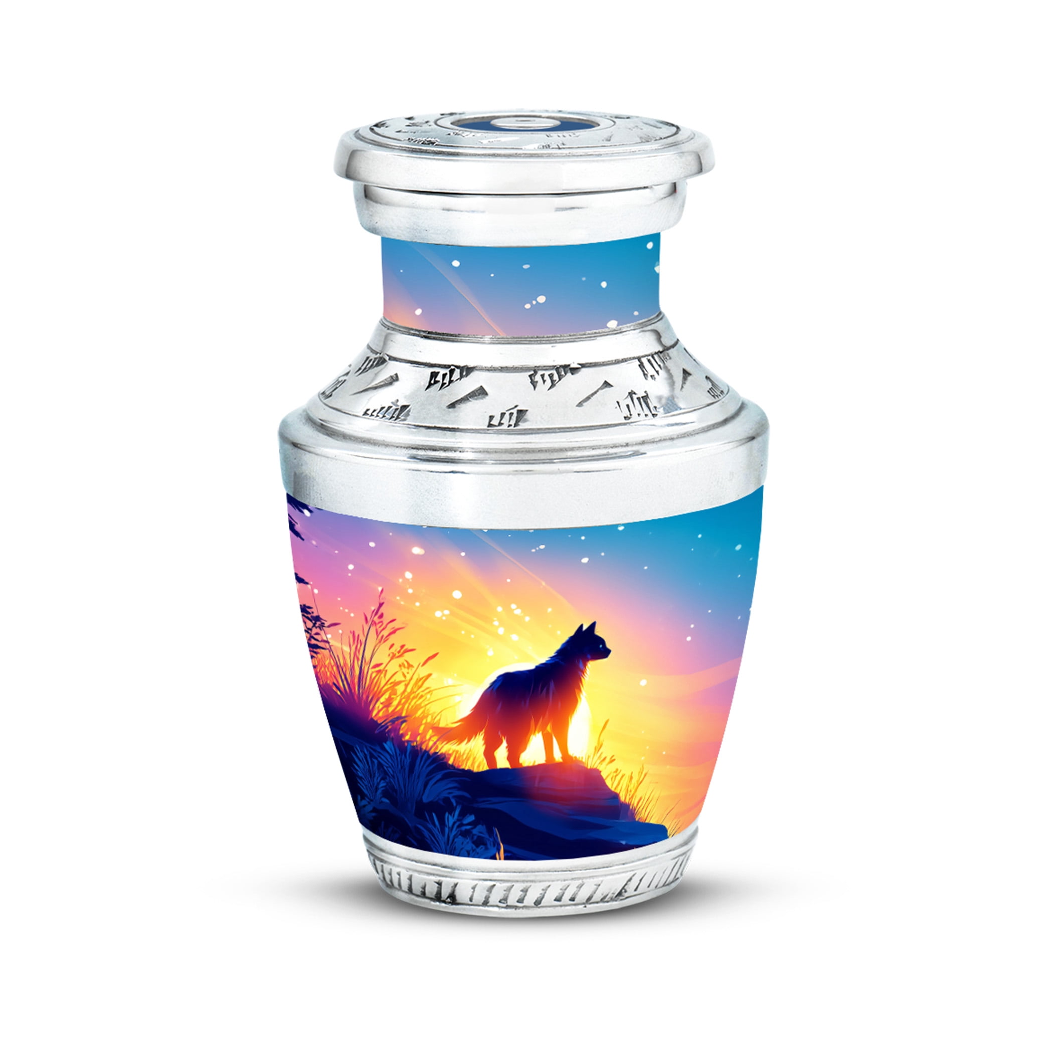SABURIAL Cat Funeral Urns for Ashes - Human Remains for Mom & Dad - 3 Inch - Pack of 1 - Keepsakes Urn for Ashes - Cremation Burial Urn - Miniture Urns for Mom & Dad
