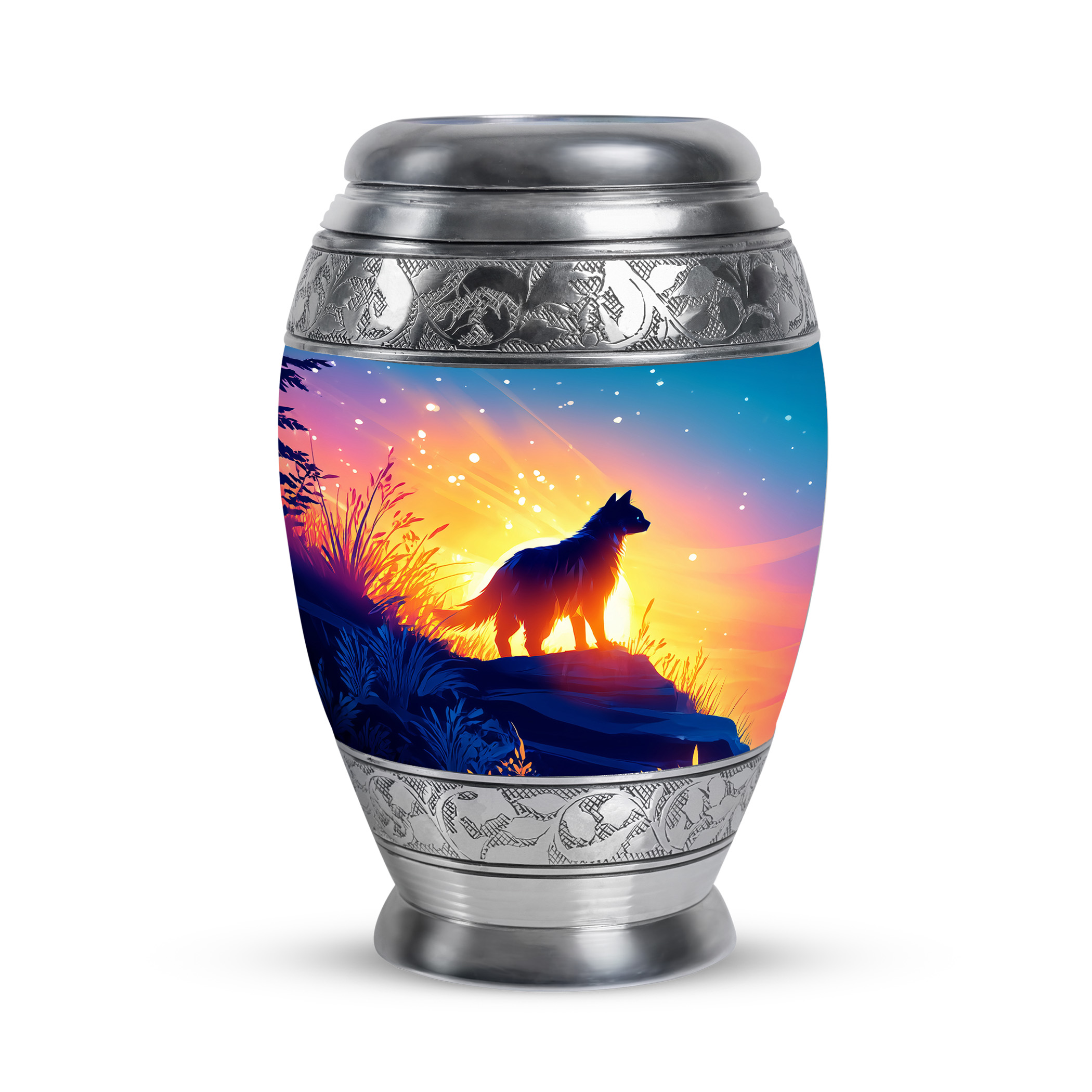 SABURIAL Cat Mini Urns for Human Ashes Keepsake - Keepsake Burial Urn for Ashes for Men - Small Cremation Urns for Women Ash - 3 Inch - Memorial Tiny Funeral Urn
