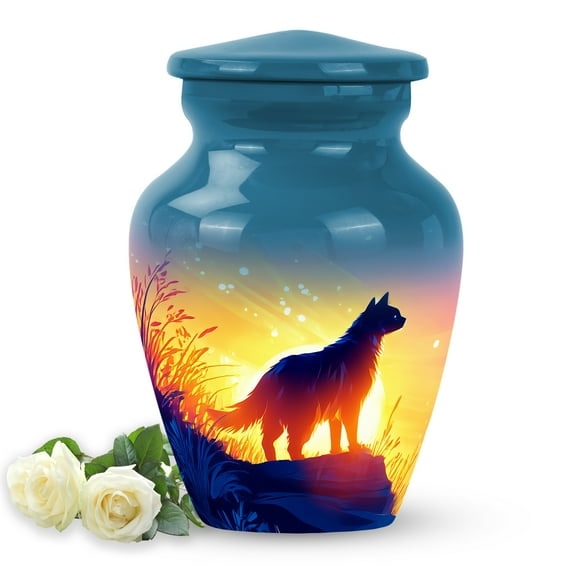 SABURIAL Cat Urn - Cremation Urn For Adult Ashes - Decorative & Memorial Urns For Mom & Dad Ashes - Burial Urns For Men & Women Remains - Small Keepsake 3 Inch - Pack Of 1