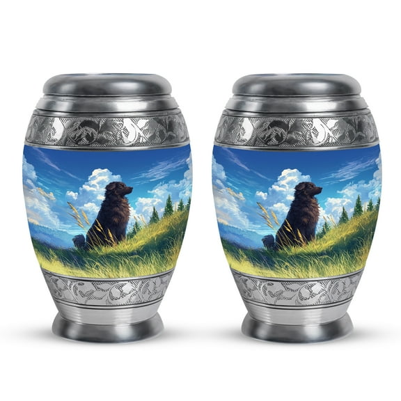 SABURIAL Dog Urn - Cremation Urn For Adult Human - 3 Inch - Pack Of 2 - Decorative Keepsake Urns - Burial Decorative For Mom & Dad - Small Urns For Ashes