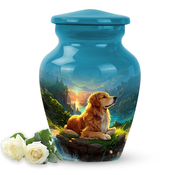 SABURIAL Dog Urn for Male & Female Ashes - Beautiful Small Size Urns for Loved One - Burial Urns for Adults Human Ashes - Decorative Keepsake Urn for Human Remains - 3 Inch Small Size - Pack of 1