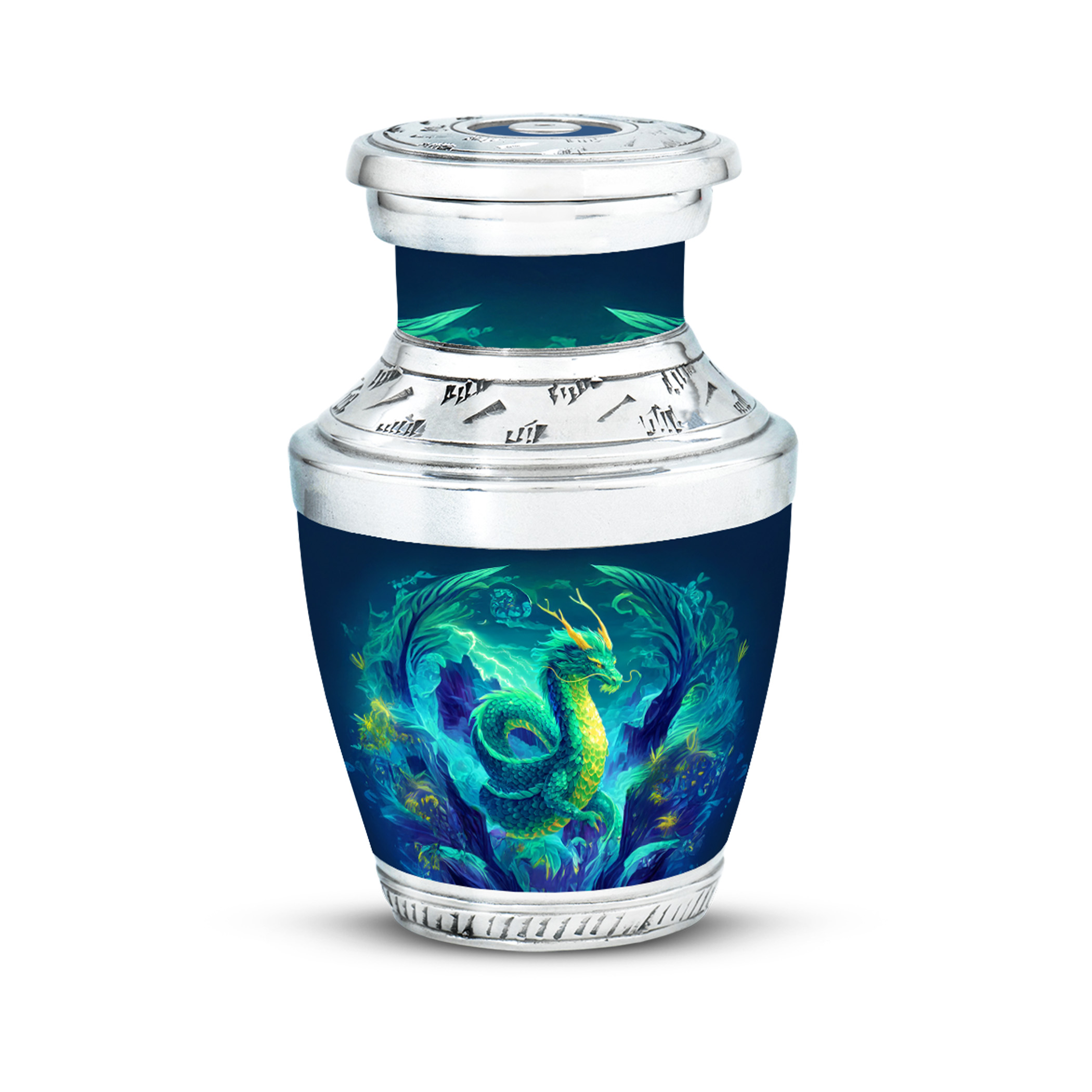 SABURIAL Dragon Urn - Cremation Urns For Burial For Mom & Dad - Funeral Urn For Male & Female Ashes - Dad Memorial Keepsake Urns For Human Remains - Small 3 Inch Size Pack Of 1