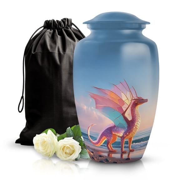 SABURIAL Dragon Urn - Decorative Burial Urn For Male & Female Ash - Funeral Urns For Adult Ashes Women Ash - 10 Inch - Adult Urns For Human Ashes Men