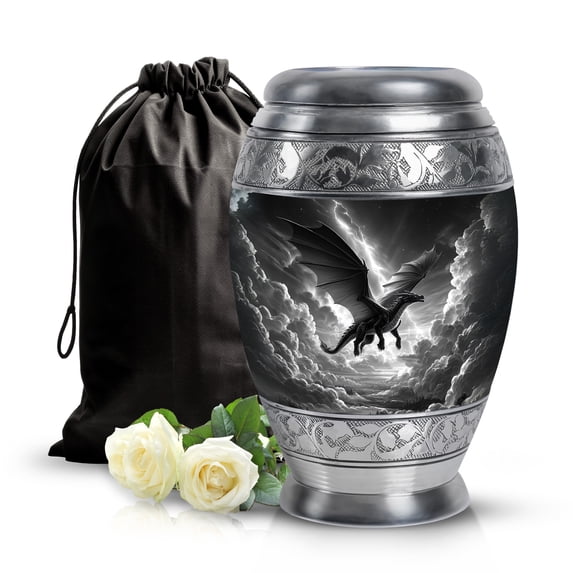 SABURIAL Dragon Urn - Decorative Urn For Female Ash - Memorial Funeral Urns For Cremation Ashes Small - 10 Inch - Cremation Urns For Male Dad