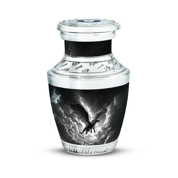 SABURIAL Dragon Urn - Memorial Urns For Male & Female Ash - Cremation Urns For Men & Women - Decorative & Burial Urn For Human Remains - Small Keepsake For Ashes - Size 3 Inch Pack Of 1