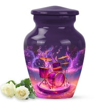 SABURIAL Drums Urn - Tiny Handcrafted Memorial Urns for Human Remains - Beautiful Small Funeral Urn for Ashes - Unique Decorative Cremation Urns - 3 Inch - Pack of 1
