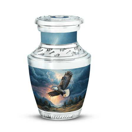 SABURIAL Eagle Urn - Keepsake Burial Urns For Ashes Adult Women - Decorative Urn For Male & Female - Funeral Urns - 3 Inch
