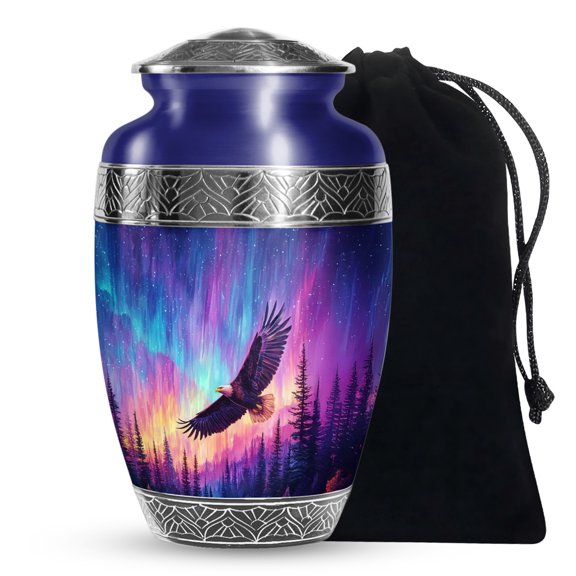 SABURIAL Eagle Urn - Large Cremation Urns For Human Ashes Adult Female - Decorative Urn For Ashes Adult Male - Funeral Urns For Women - 10 Inch
