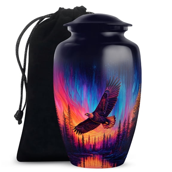 SABURIAL Eagle Urn - Large Urn for Human Ashes Adult Man - Funeral Urns for Human Ashes Adult Female - Decorative Urns - 10 Inch