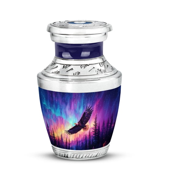 SABURIAL Eagle Urn - Little Urns For Funeral - Keepsake Urn For Ashes For Women - Mini Burial Urns For Mom & Dad - 3 Inch