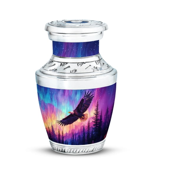 SABURIAL Eagle Urn - Little Urns For Funeral - Keepsake Urn For Ashes For Women - Mini Burial Urns For Mom & Dad - 3 Inch
