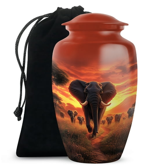 SABURIAL Elephant Urn - Large Cremation Urn for Adult Ashes Women - Funeral Urns for Male & Female - Memorial Urns - 10 Inch