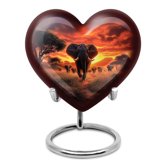 SABURIAL Elephant Urn - Little Cremation Urn For Women & Men - Small Keepsake Burial Urns For Human Ashes Adult Female Mom - 3 Inch
