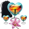 thumbnail image 1 of SABURIAL Fishing Urn - Large Decorative Urn - Little Burial Urns For Human Ashes Adult Female & Male - Keepsake Cremation Urns - Combo Of 8 Inch & 3 Inch, 1 of 7