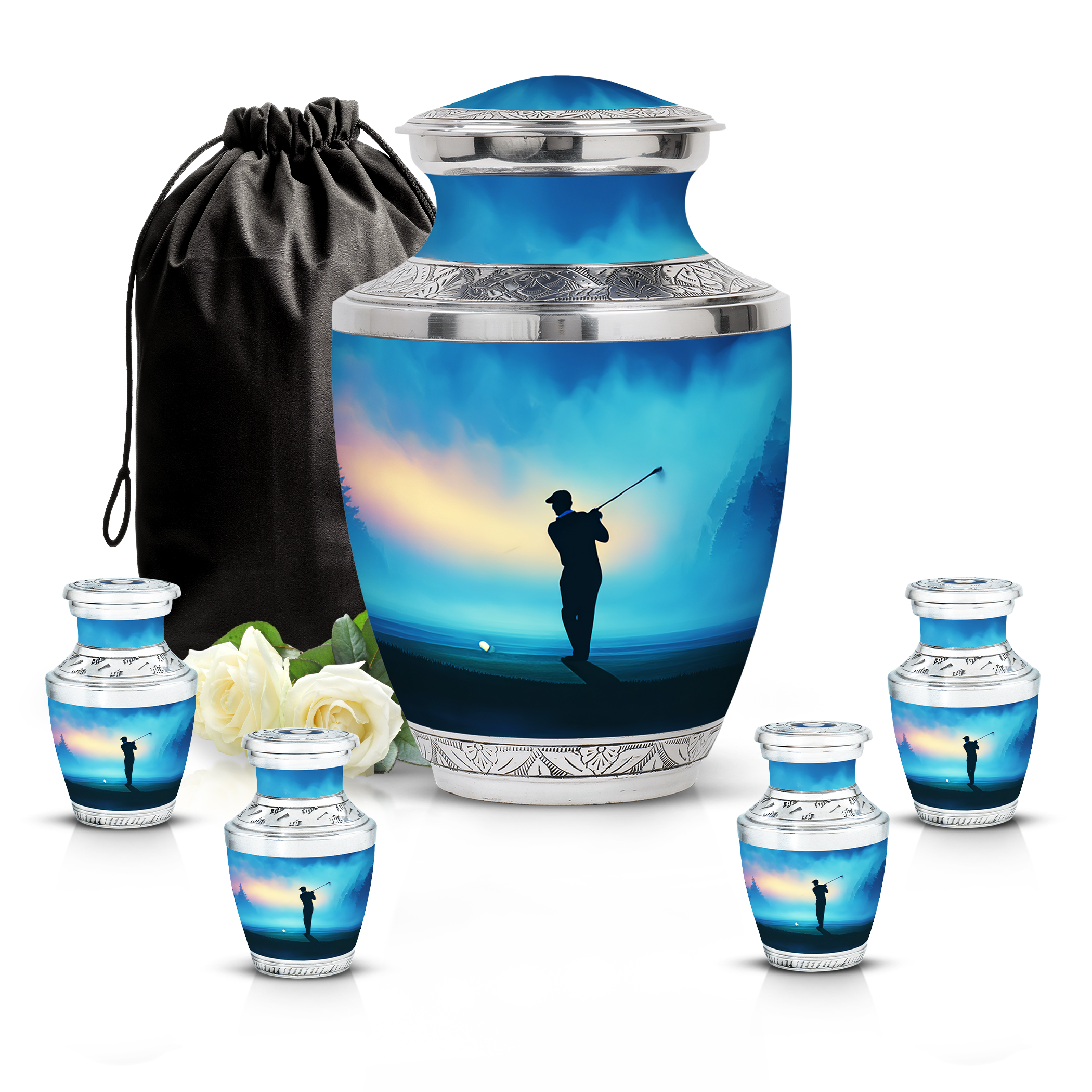 SABURIAL Golf Ball Urn - Elegant Handcrafted Funeral Keepsake Urns for ...