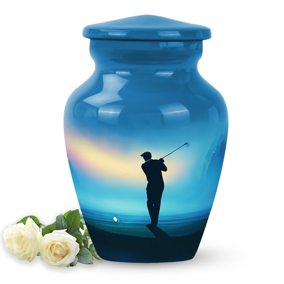SABURIAL Golf Ball Urn - Keepsake Mini Urns for Human Ashes - Unique Handcrafted Urn for Mom Ash - Decorative Cremation Urn for Loved One - 3 Inch - Pack of 1