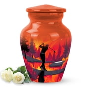 SABURIAL Golf Ball Urn - Lovely Funeral Urn for Male & Female Ash - Decorative Cremation Urns for Human Remains - Burial Urn for Men Ashes - 3 Inch - Pack of 1