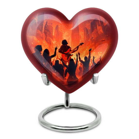 SABURIAL Guitar Urn - Keepsake Burial Urn For Human Ashes Adult Female Mom - Little Cremation Urns For Men - Miniature Decorative Urns - 3 Inch