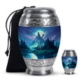 thumbnail image 1 of SABURIAL Guitar Urn - Large Burial Urn For Mom & Dad - Small Keepsake Urns For Human Ashes - Memorial Funeral Urns - Combo Of 10 Inch & 3 Inch, 1 of 7