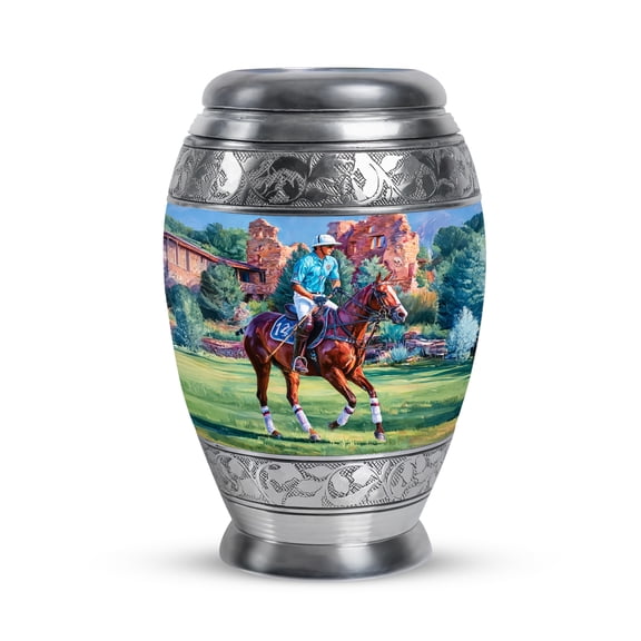 SABURIAL Horse Polo Cremation Urns For Adult Ashes - Small Keepsake Urn - 3 Inch - Pack Of 1 - Perfect Memorial For Heartfelt Tribute - Decorative Urn For Mom & Dad - Unique Urns For Human